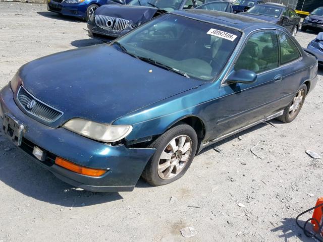 19UYA1255VL016412 - 1997 ACURA 2.2CL GREEN photo 2