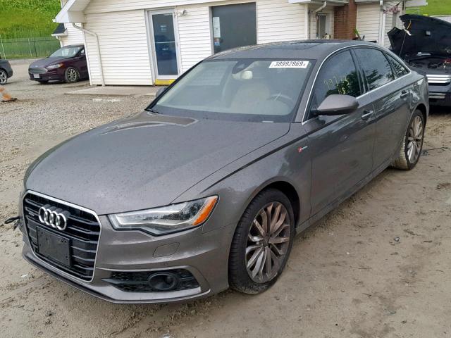 WAUHGAFCXDN033356 - 2013 AUDI A6 PRESTIG GRAY photo 2