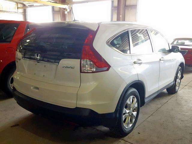 5J6RM4H72CL037925 - 2012 HONDA CR-V EXL WHITE photo 4