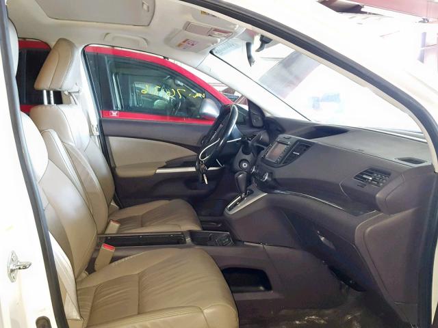 5J6RM4H72CL037925 - 2012 HONDA CR-V EXL WHITE photo 5