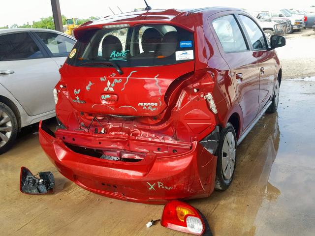 ML32A3HJ9FH035329 - 2015 MITSUBISHI MIRAGE DE RED photo 4