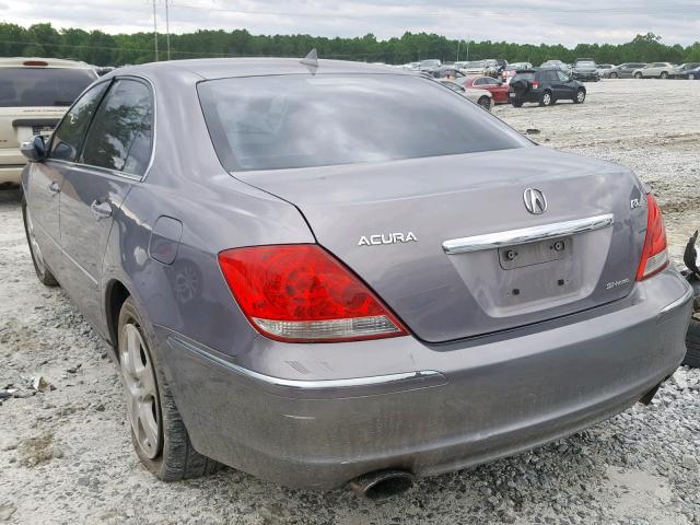 JH4KB16595C008422 - 2005 ACURA RL SILVER photo 3