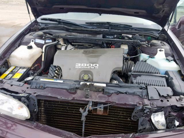 1G2HX52K6WH209008 - 1998 PONTIAC BONNEVILLE BURGUNDY photo 7