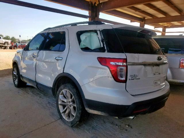 1FMHK7F80BGA59008 - 2011 FORD EXPLORER L WHITE photo 3