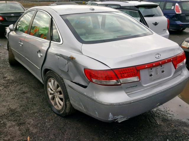 KMHFC46F27A244141 - 2007 HYUNDAI AZERA SE SILVER photo 3