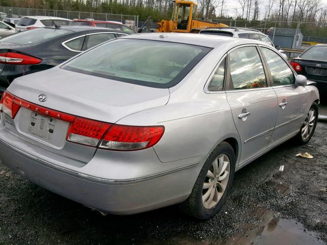 KMHFC46F27A244141 - 2007 HYUNDAI AZERA SE SILVER photo 4