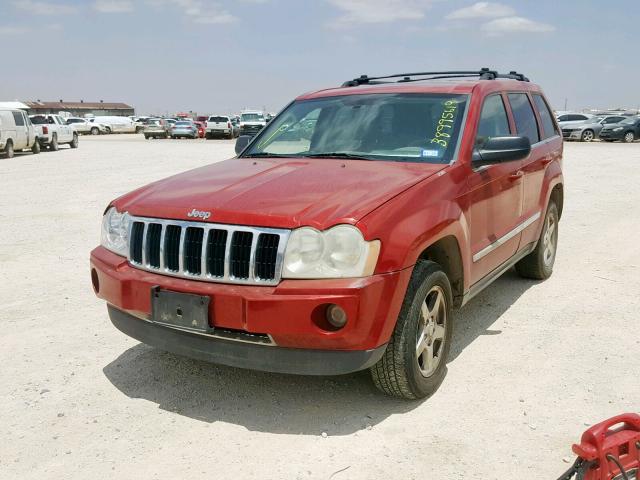 1J4HS58N25C632847 - 2005 JEEP GRAND CHER BURGUNDY photo 2