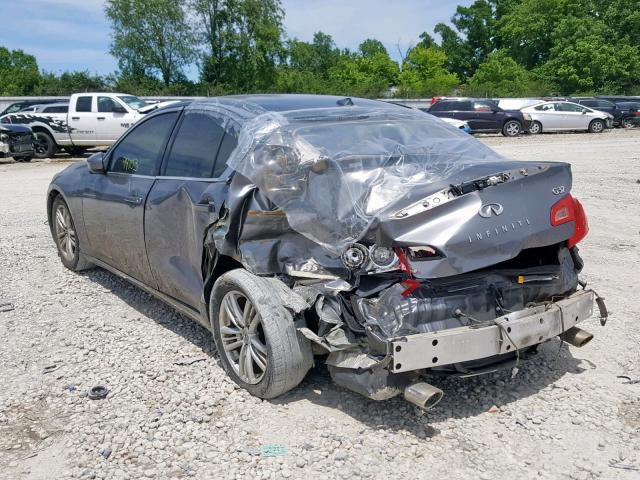 JN1CV6APXCM620982 - 2012 INFINITI G37 BASE GRAY photo 3