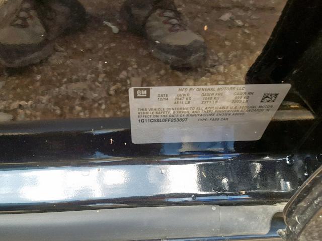 1G11C5SL0FF253897 - 2015 CHEVROLET MALIBU 1LT 黑色 照片 10