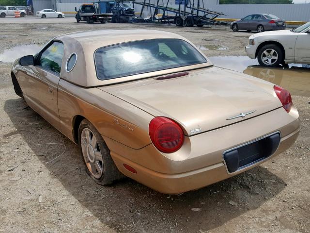 1FAHP60A65Y103562 - 2005 FORD THUNDERBIR GOLD photo 3