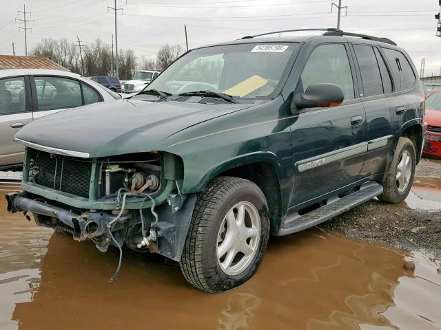 1GKDT13S722509347 - 2002 GMC ENVOY GREEN photo 2