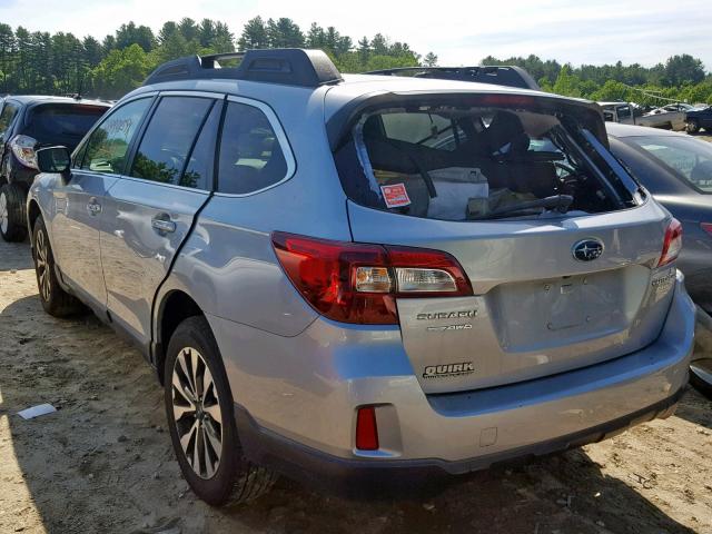 4S4BSALC9F3341480 - 2015 SUBARU OUTBACK 2. SILVER photo 3