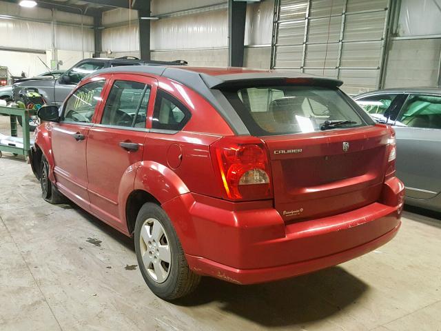 1B3HB28B47D569369 - 2007 DODGE CALIBER RED photo 3