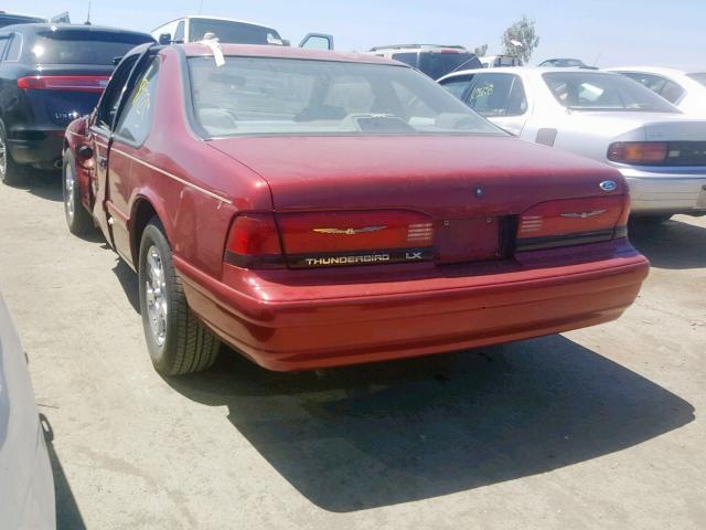 1FAPP6240PH181812 - 1993 FORD THUNDERBIR RED photo 3