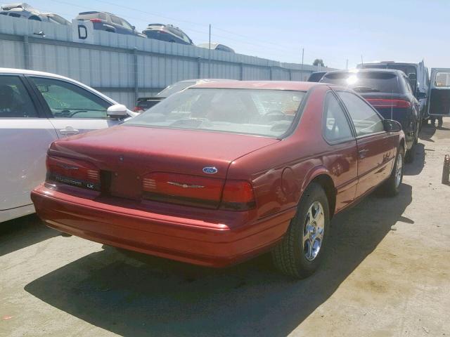 1FAPP6240PH181812 - 1993 FORD THUNDERBIR RED photo 4