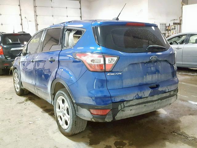 1FMCU0F79HUA39076 - 2017 FORD ESCAPE S BLUE photo 3