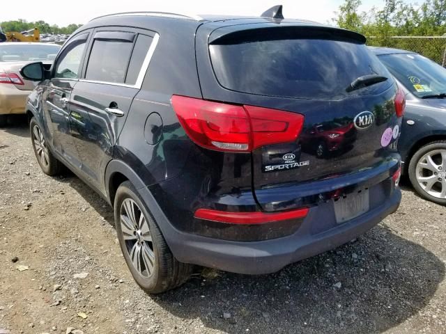 KNDPCCAC2E7652200 - 2014 KIA SPORTAGE E BLACK photo 3