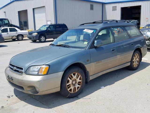 4S3BH806227651578 - 2002 SUBARU LEGACY OUT GREEN photo 2