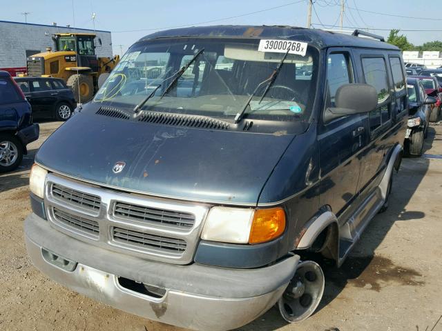 2B6HB11X6XK549732 - 1999 DODGE RAM VAN B1 GREEN photo 2