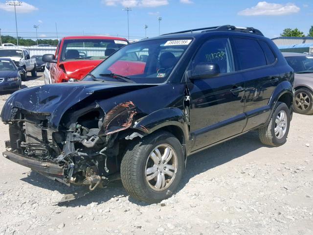 KM8JN72D38U877483 - 2008 HYUNDAI TUCSON SE BLACK photo 2