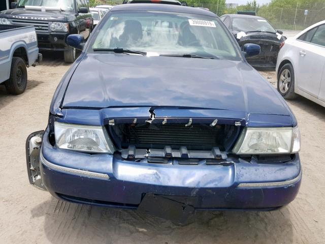 2MEFM74W35X624257 - 2005 MERCURY GRAND MARQ BLUE photo 9