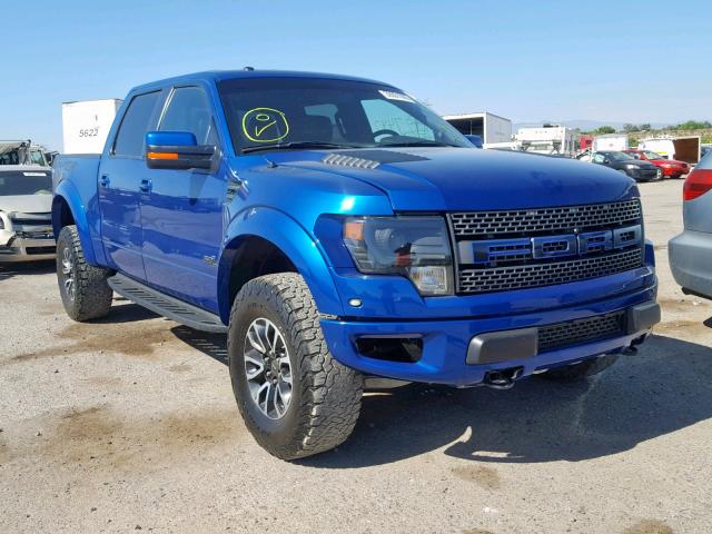 1FTFW1R65DFC58426 - 2013 FORD F150 SVT R BLUE photo 1