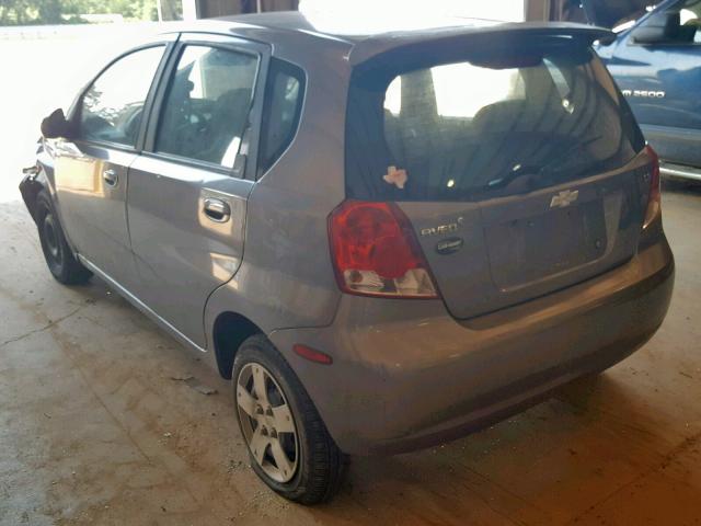 KL1TD66648B089949 - 2008 CHEVROLET AVEO BASE ნაცრისფერი ფოტო 3