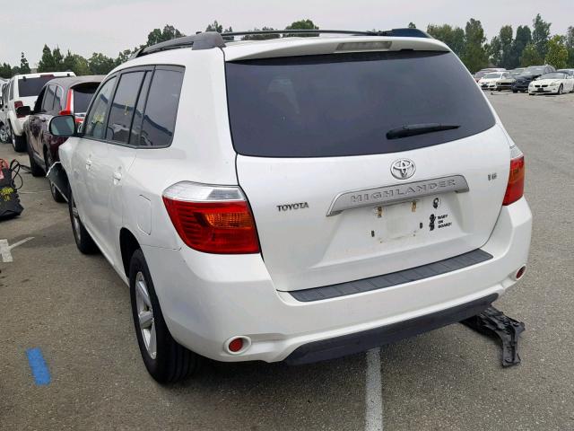 JTEDS41AX82044979 - 2008 TOYOTA HIGHLANDER WHITE photo 3