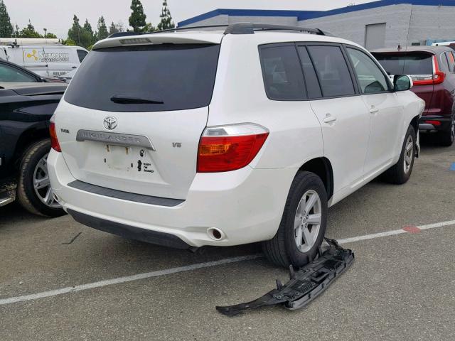 JTEDS41AX82044979 - 2008 TOYOTA HIGHLANDER WHITE photo 4