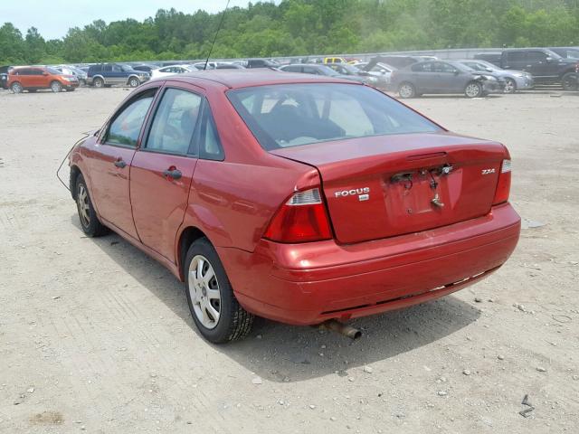 1FAFP34N95W170901 - 2005 FORD FOCUS ZX4 RED photo 3