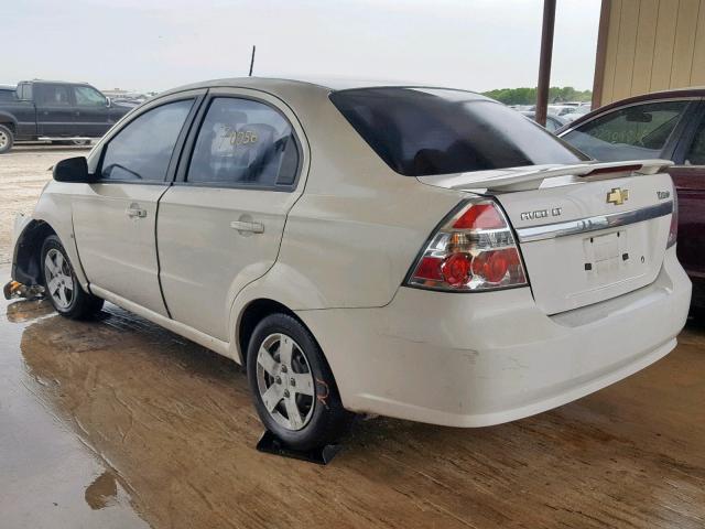 KL1TD56EX9B641554 - 2009 CHEVROLET AVEO LS WHITE photo 3