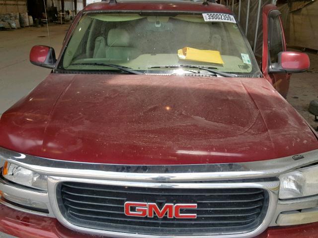 1GKEC16Z65J170927 - 2005 GMC YUKON XL C MAROON photo 7