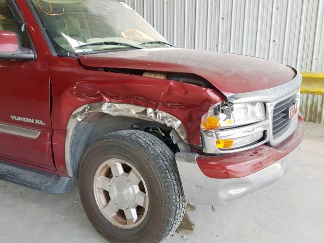 1GKEC16Z65J170927 - 2005 GMC YUKON XL C MAROON photo 9