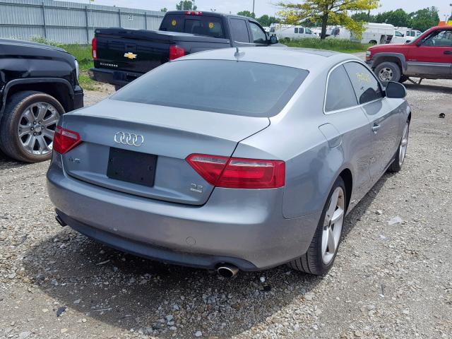 WAUDK78T09A028405 - 2009 AUDI A5 QUATTRO GRAY photo 4