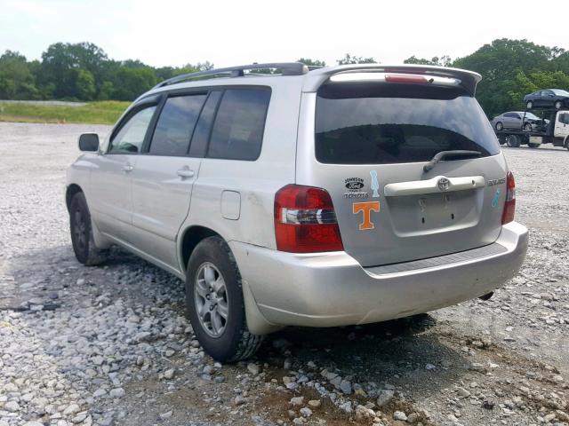 JTEGD21A570157129 - 2007 TOYOTA HIGHLANDER SILVER photo 3