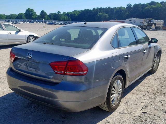 1VWAS7A32EC116058 - 2014 VOLKSWAGEN PASSAT S GRAY photo 4