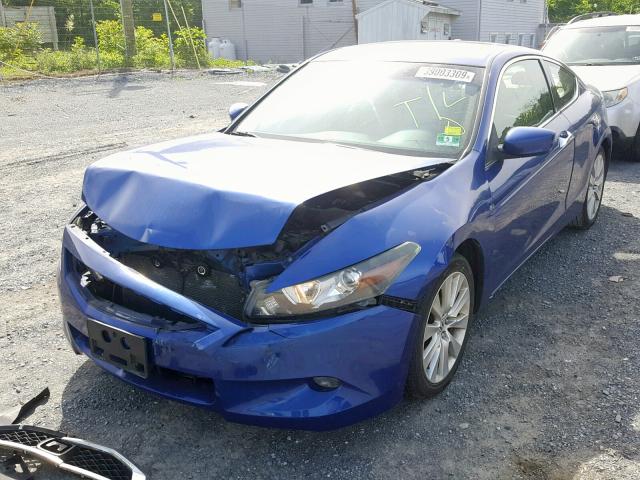 1HGCS2B82AA001959 - 2010 HONDA ACCORD EXL BLUE photo 2