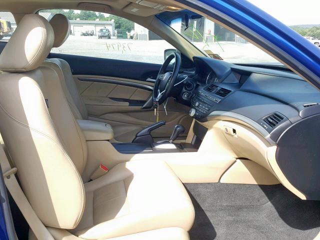 1HGCS2B82AA001959 - 2010 HONDA ACCORD EXL BLUE photo 5