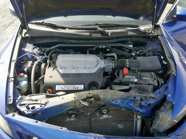 1HGCS2B82AA001959 - 2010 HONDA ACCORD EXL BLUE photo 7