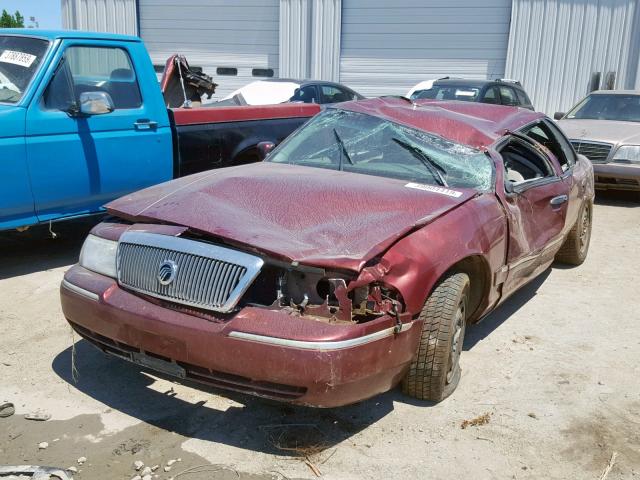 2MEFM74W94X665488 - 2004 MERCURY GRAND MARQ BURGUNDY photo 2