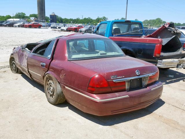 2MEFM74W94X665488 - 2004 MERCURY GRAND MARQ BURGUNDY photo 3