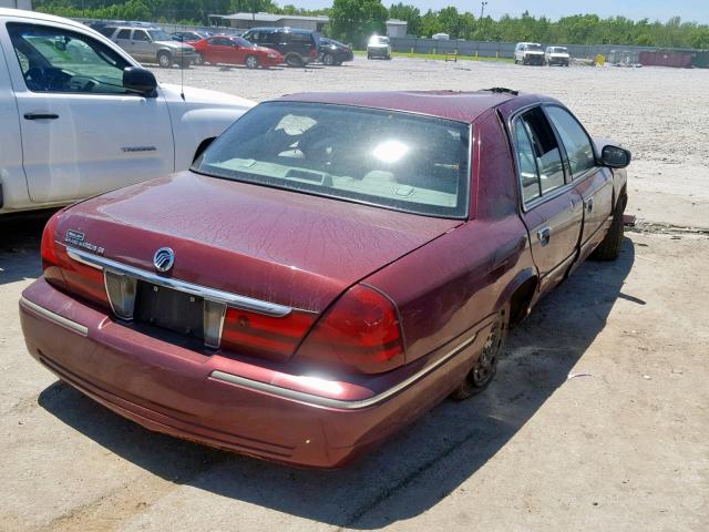 2MEFM74W94X665488 - 2004 MERCURY GRAND MARQ BURGUNDY photo 4