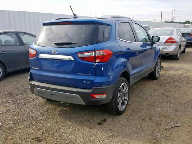 MAJ6S3KL6KC274355 - 2019 FORD ECOSPORT T BLUE photo 4