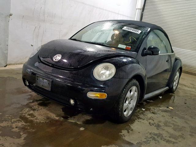 3VWCK21Y43M307760 - 2003 VOLKSWAGEN NEW BEETLE შავი ფოტო 2