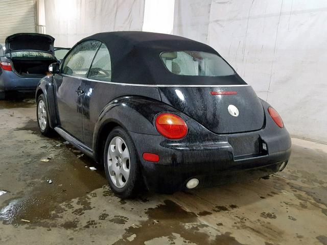 3VWCK21Y43M307760 - 2003 VOLKSWAGEN NEW BEETLE შავი ფოტო 3