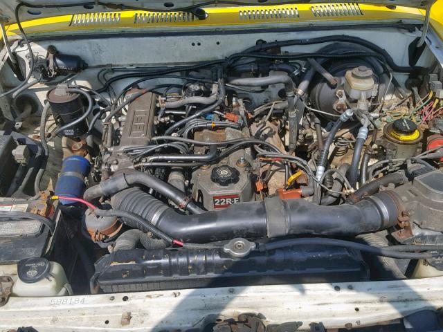 JT4RN81P7M5122558 - 1991 TOYOTA PICKUP 1/2 YELLOW photo 7