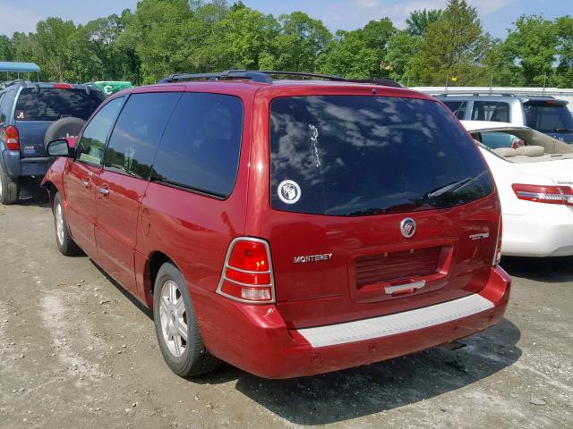 2MRDA20264BJ13772 - 2004 MERCURY MONTEREY BURGUNDY photo 3