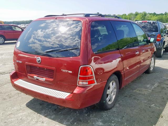 2MRDA20264BJ13772 - 2004 MERCURY MONTEREY BURGUNDY photo 4