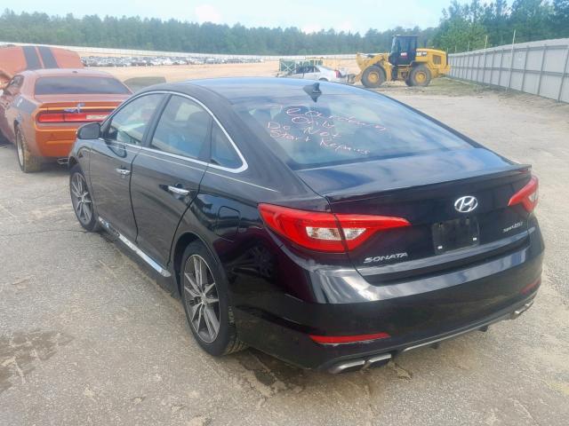 5NPE34AB1FH083230 - 2015 HYUNDAI SONATA SPO BLACK photo 3