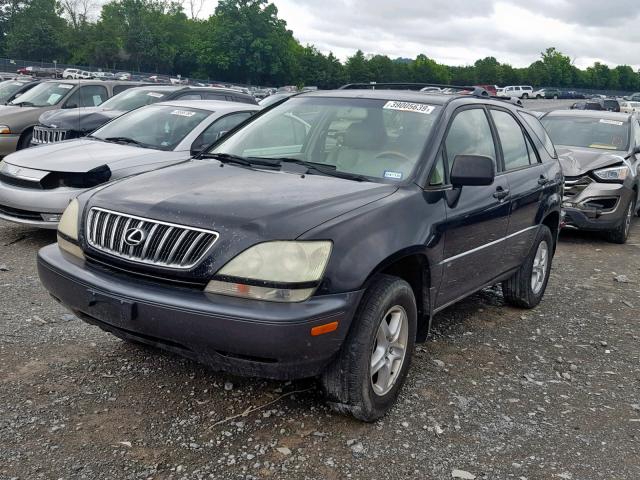 JTJGF10U220127760 - 2002 LEXUS RX 300 BLACK photo 2